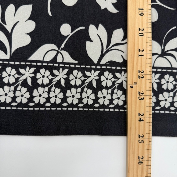 Ann Taylor Top Women XL NEW Gray Long Sleeve Floral Stretch Boat Neck Office - Picture 9 of 10